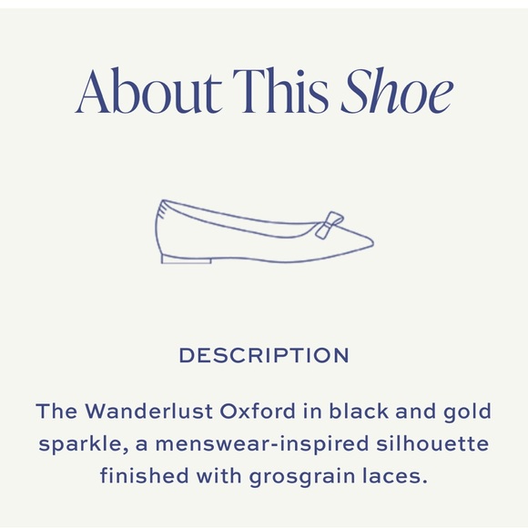 NIB Sarah Flint Wanderlust Oxford in Black & Gold Sparkle Size 39 - Picture 5 of 6